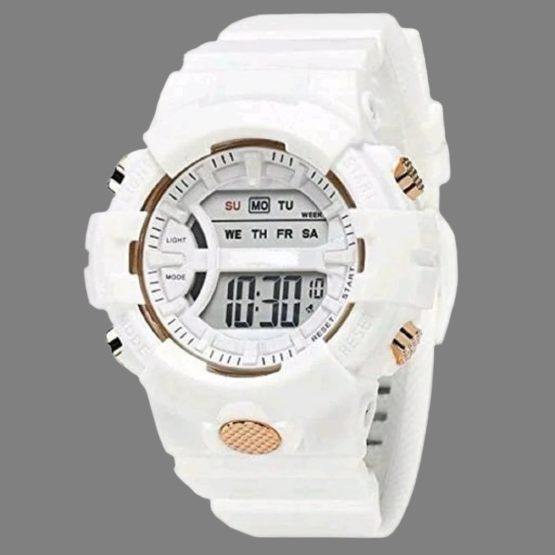 Attractive unisex stylish Digital Watch multifunction sockproof.
Size: free
Color: Pink
 Type: wrist watches
 Watch Movement Type: Quartz
Watch Display Type: Analog
Band Material: Stainless Steel
 Brand : Acnos
 Quality : Premium
 Water Resistance Depth: 30 meters; Buckle Clasp
Country of Origin:  India
Acnos Brand - A Digital Watch Shockproof Multi-Functional Automatic Light Juicy Blue Dial Strap Waterproof Digital Sports Watch for Men's Kids Watch for Boys - Watch for Men.